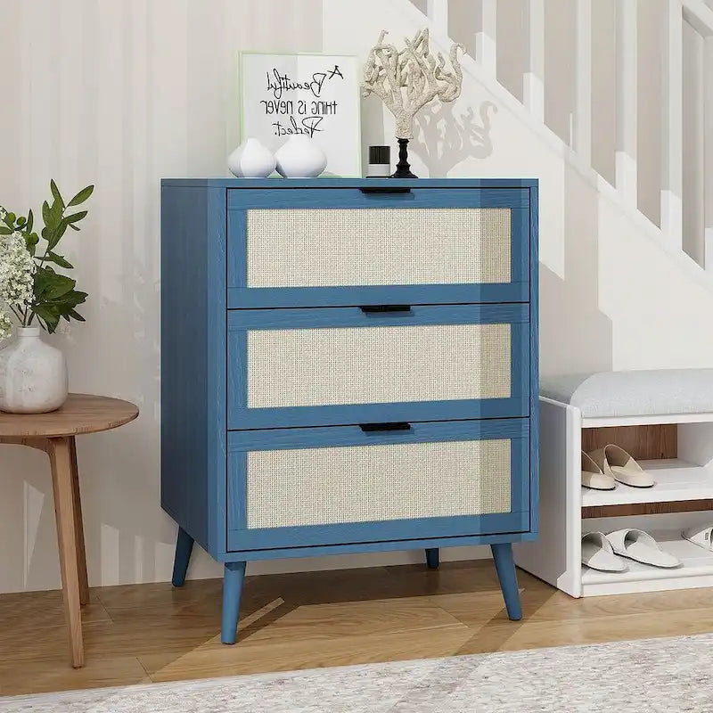 Table de chevet avec 3 tiroirs pour chambre et salon - N/A