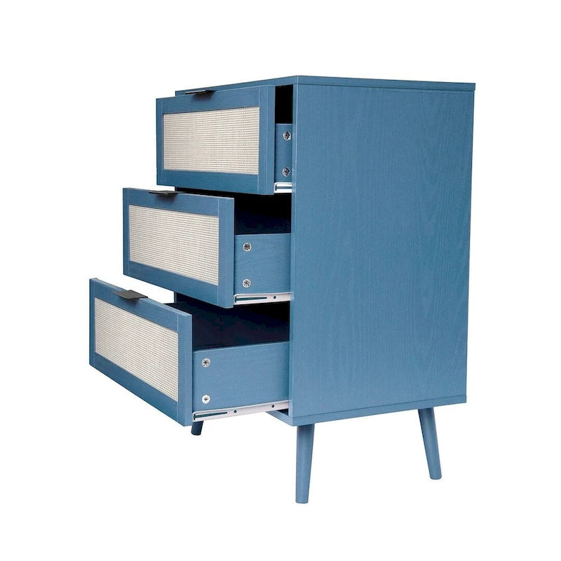 Table de chevet avec 3 tiroirs pour chambre et salon - N/A