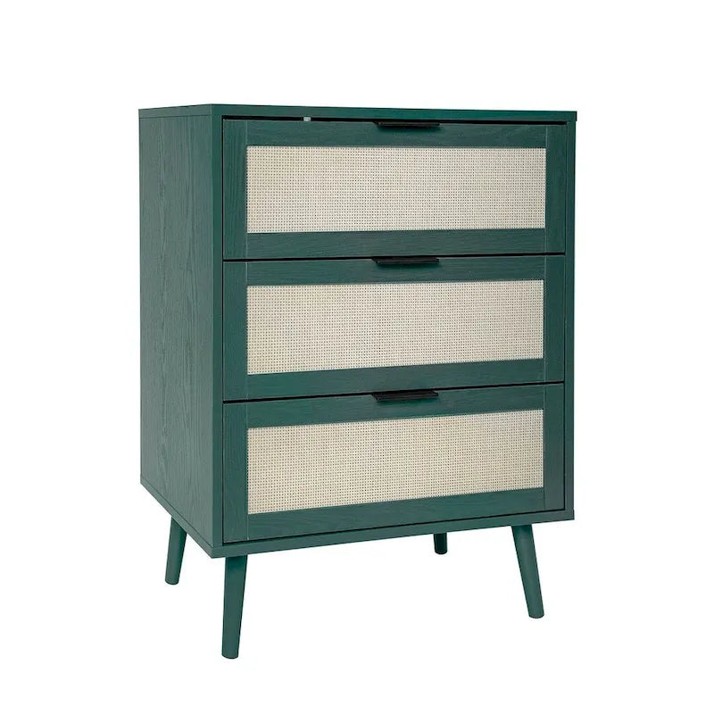 Table de chevet avec 3 tiroirs pour chambre et salon - N/A