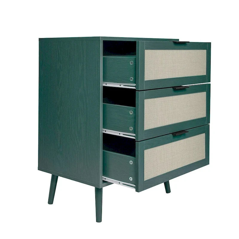 Table de chevet avec 3 tiroirs pour chambre et salon - N/A