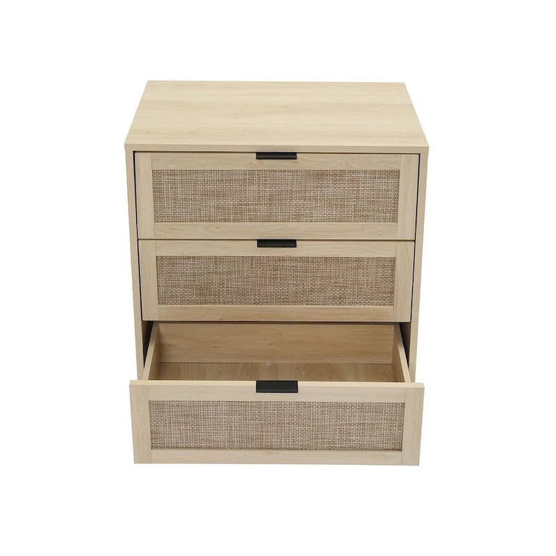 Table de chevet avec 3 tiroirs pour chambre et salon - N/A