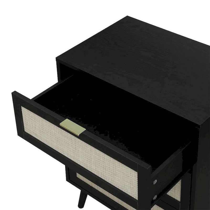 Table de chevet avec 3 tiroirs pour chambre et salon - N/A