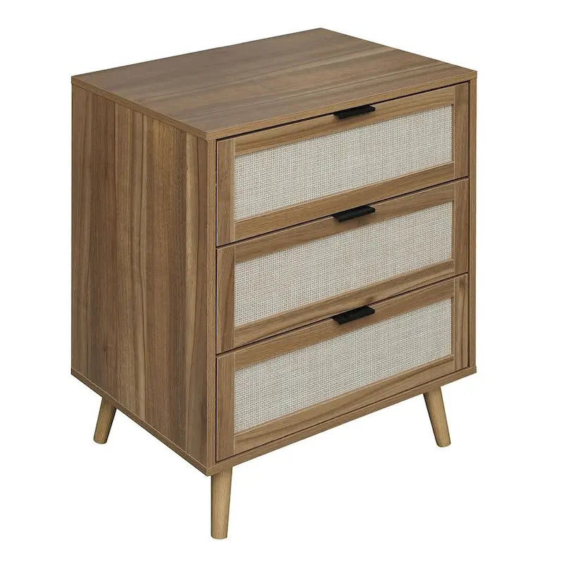 Table de chevet avec 3 tiroirs pour chambre et salon - N/A