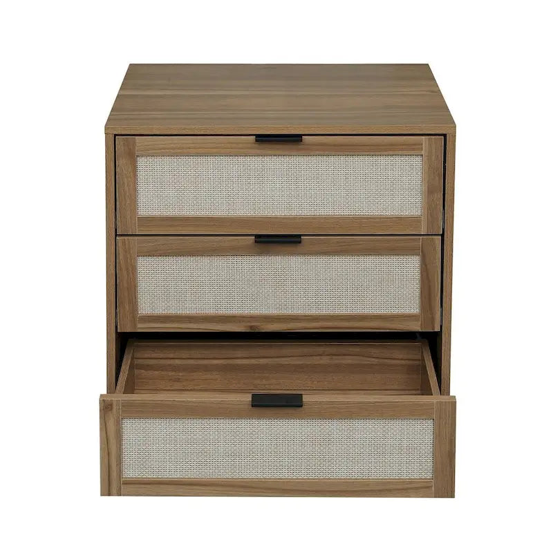 Table de chevet avec 3 tiroirs pour chambre et salon - N/A