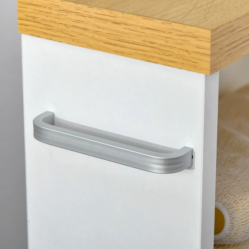 Meuble de salle de bain fin avec roulettes, organisateur de rangement pour chambre, salon, blanc