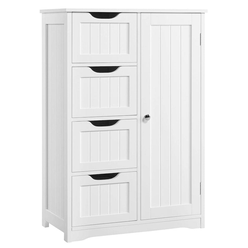 Yaheetech Armoire de Rangement Salle de Bain 4 Étages Meuble Etagère sur Pied en Bois pour Cuisine - N/A