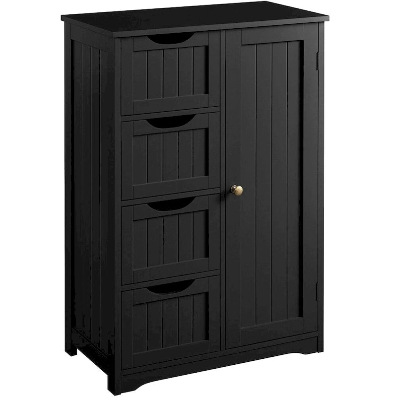 Yaheetech Armoire de Rangement Salle de Bain 4 Étages Meuble Etagère sur Pied en Bois pour Cuisine - N/A