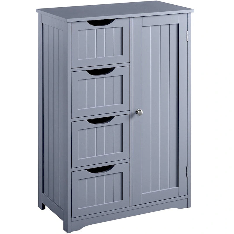 Yaheetech Armoire de Rangement Salle de Bain 4 Étages Meuble Etagère sur Pied en Bois pour Cuisine - N/A