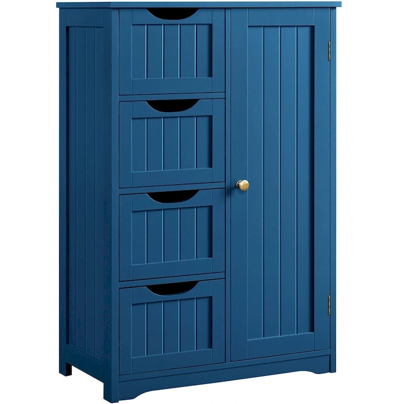 Yaheetech Armoire de Rangement Salle de Bain 4 Étages Meuble Etagère sur Pied en Bois pour Cuisine - N/A