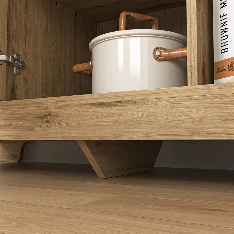Meuble de Rangement Bar à Café Ferme Buffet avec Étagère Réglable pour Cuisine, Salle de Bain, Entrée - 3 Portes
