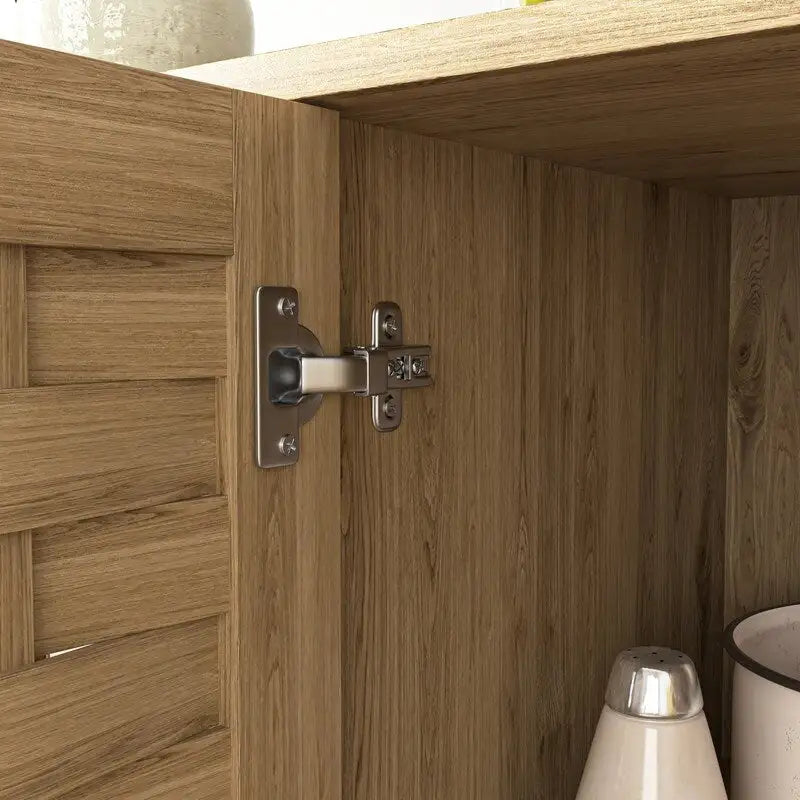 Meuble de Rangement Bar à Café Ferme Buffet avec Étagère Réglable pour Cuisine, Salle de Bain, Entrée - 3 Portes