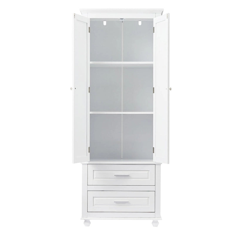 Meuble haut de rangement à deux tiroirs pour salle de bain/bureau - 24x62.5