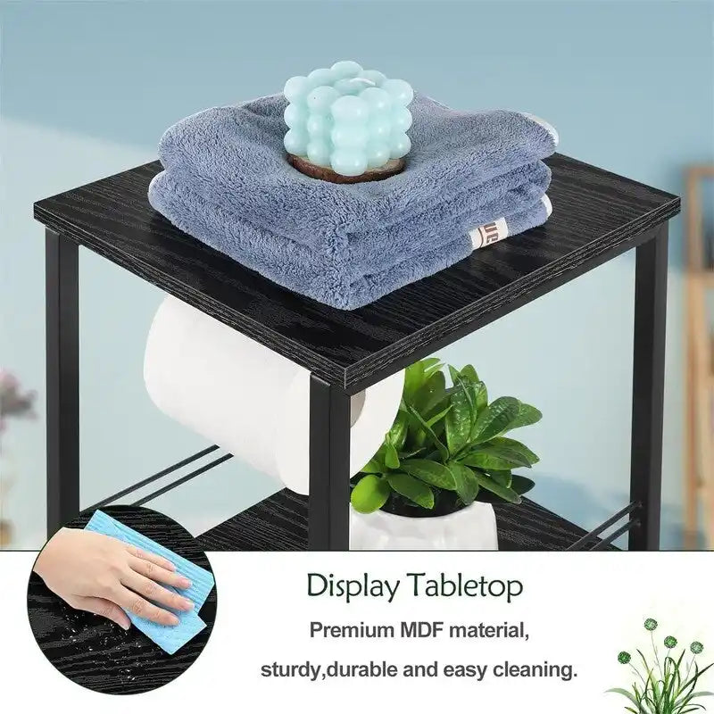 Étagère de rangement de salle de bain compacte à 3 niveaux pour serviettes - 10,2P x 11,8L x 28,1H
