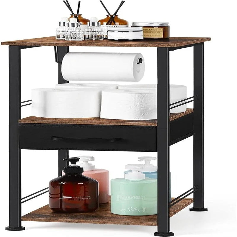 Étagère de rangement de salle de bain compacte à 3 niveaux pour serviettes - 10,2P x 11,8L x 28,1H