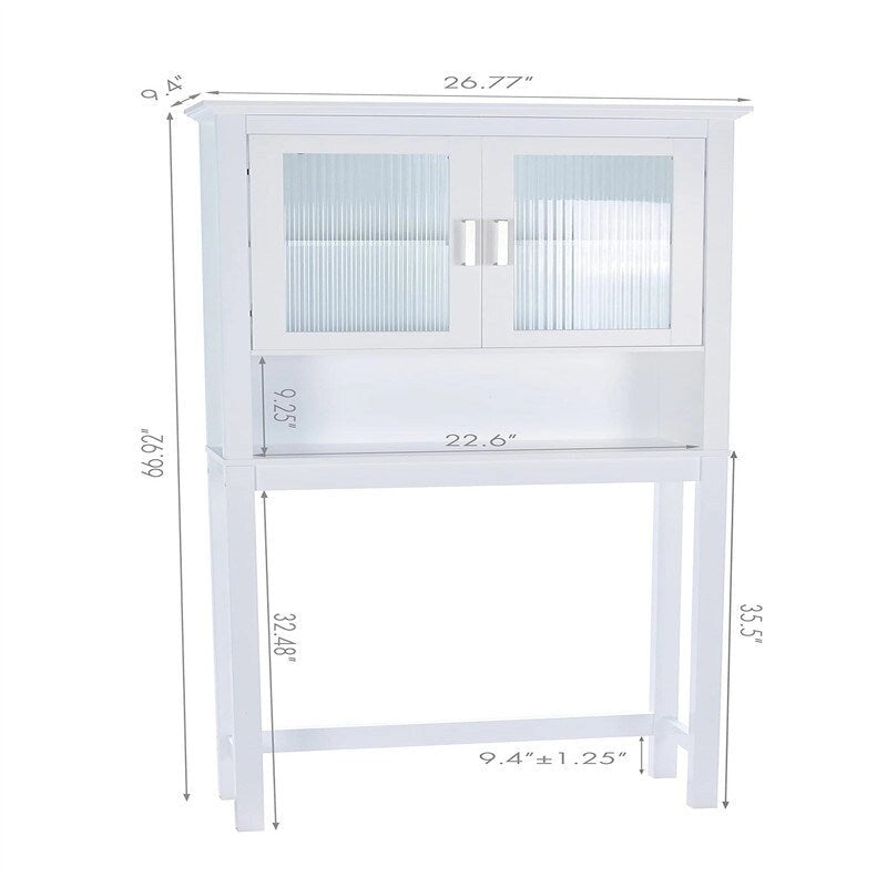 Meuble de rangement WC - 9.4P x 26.77L x 66.92H