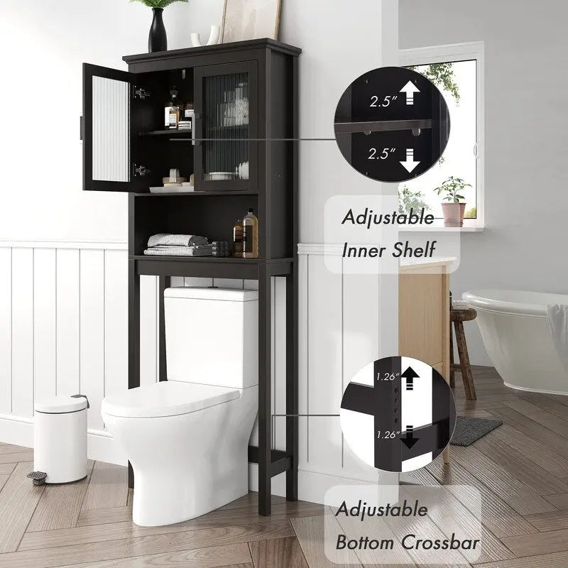 Meuble de rangement WC - 9.4P x 26.77L x 66.92H
