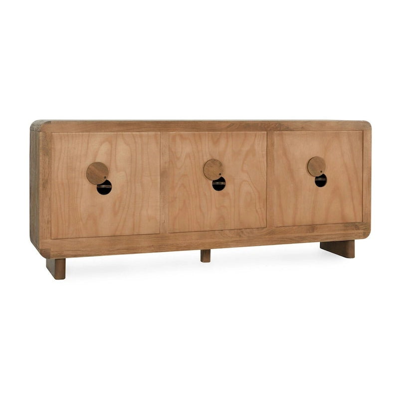 Buffet vaisselier classique 6 portes en bois de manguier naturel Home Vally