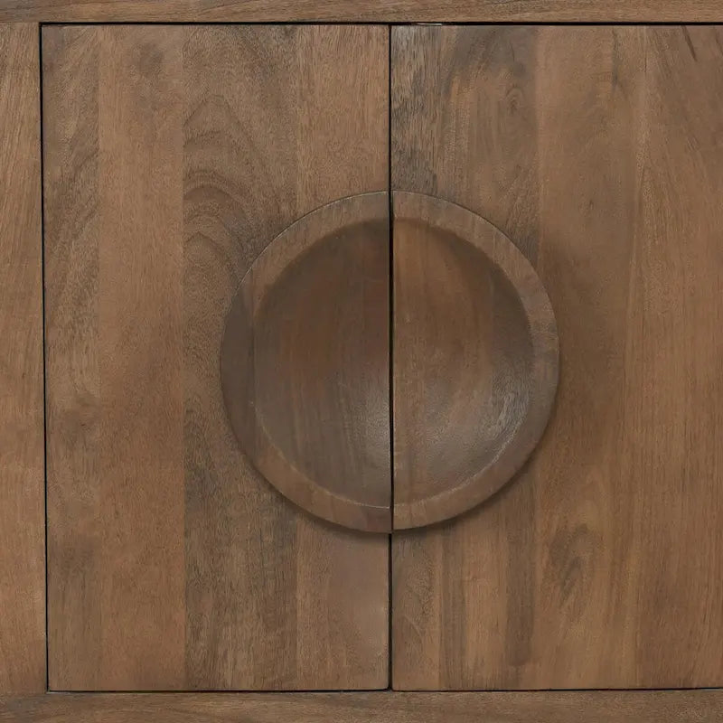 Buffet vaisselier classique 6 portes en bois de manguier naturel Home Vally