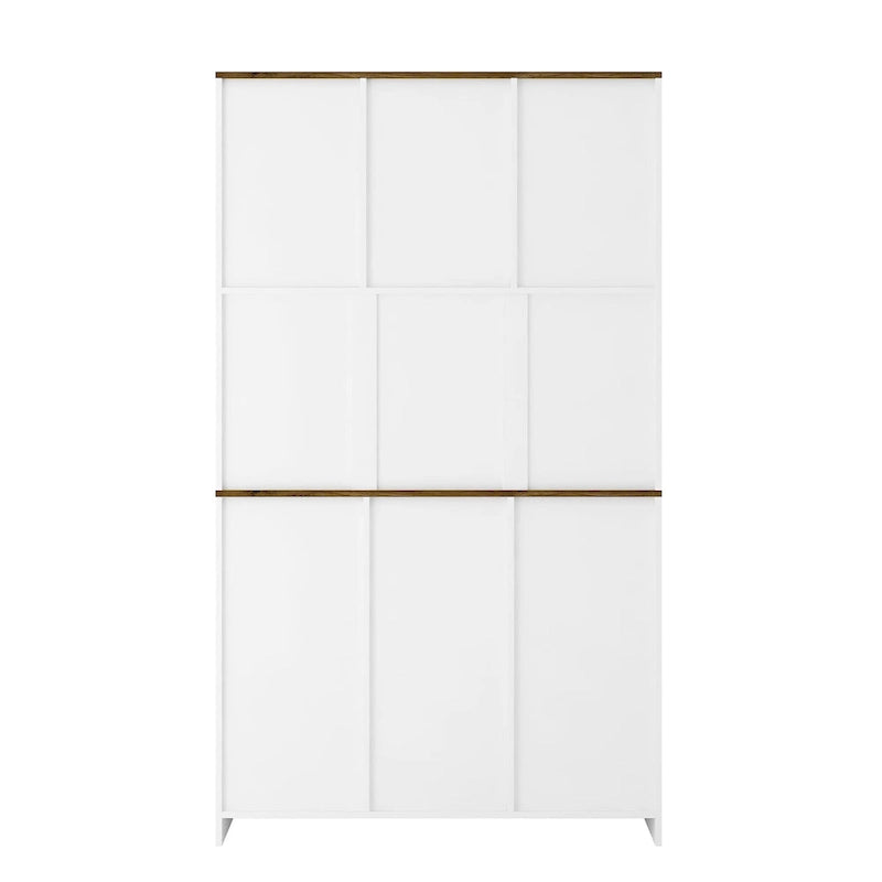 Meuble de bar de ferme avec porte coulissante en forme de grange, grand buffet de cuisine rustique pour café, table de service, blanc