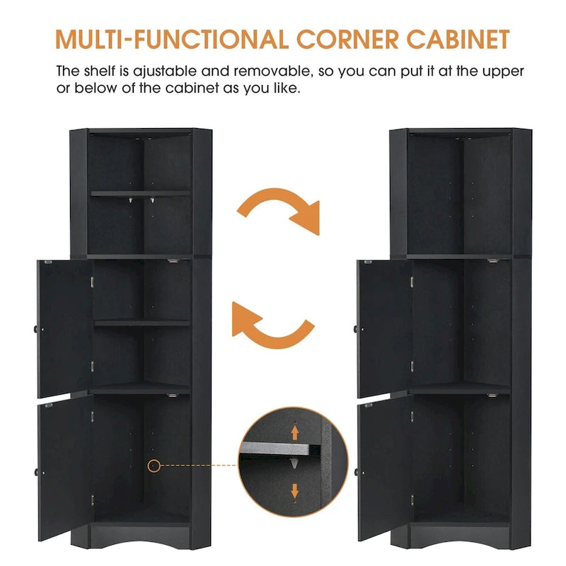 Armoire de rangement autoportante avec portes