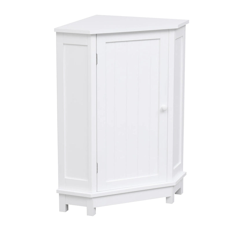 Meuble de rangement d'angle triangulaire avec étagère réglable