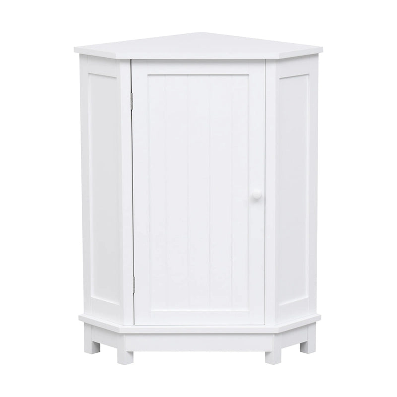Meuble de rangement d'angle triangulaire avec étagère réglable