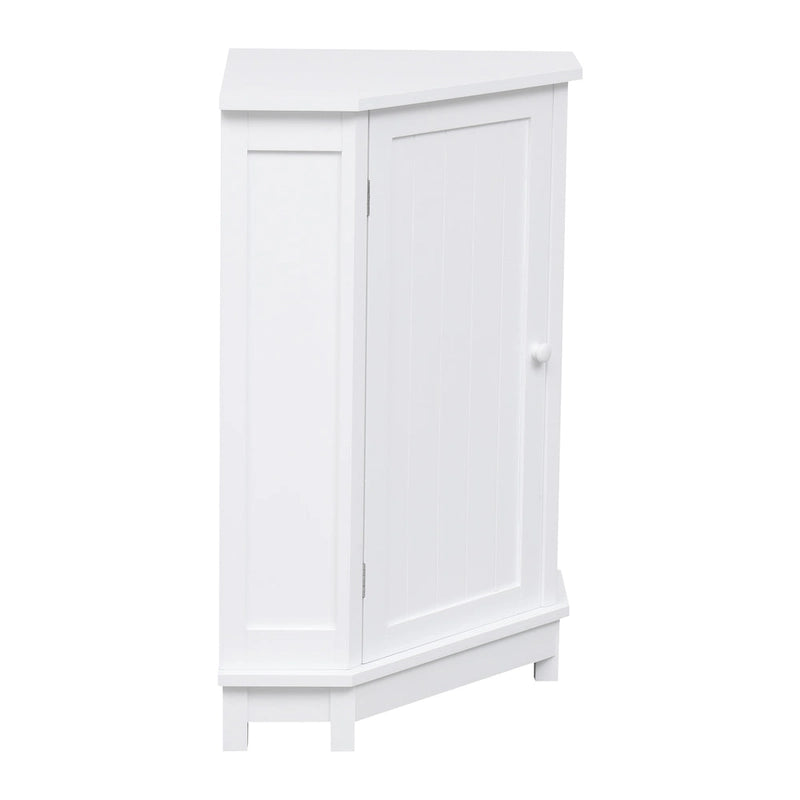 Meuble de rangement d'angle triangulaire avec étagère réglable