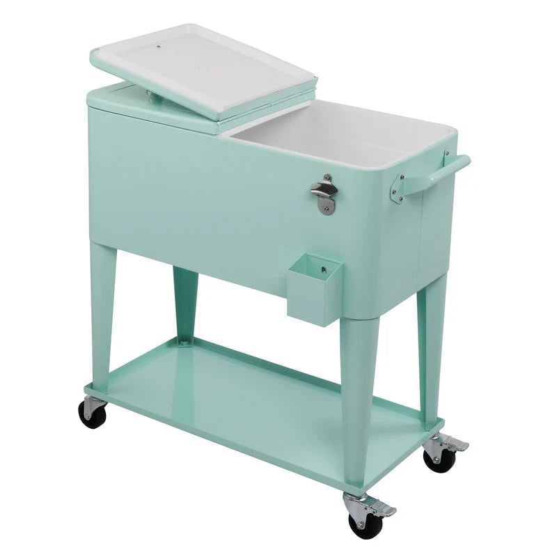 Glacière de camping 80 pintes en fer avec étagère