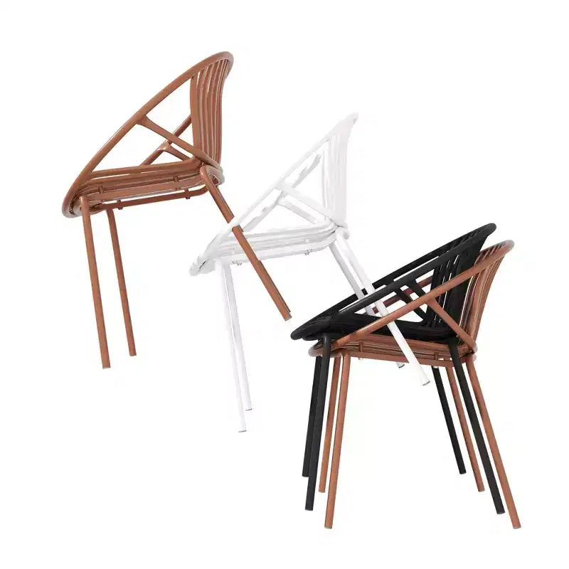 Ensemble de salle à manger d'extérieur 7 pièces extensible avec chaises empilables, table en bois d'acacia