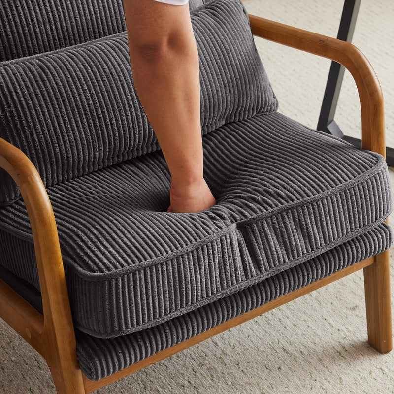 Fauteuil d'appoint rembourré Mid-Century Modern