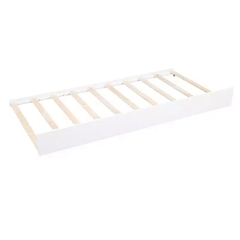 Lit de repos double XL Whisen en bois avec 2 lits gigognes, 3 compartiments de rangement, 1 lampe gratuite et port de chargement USB